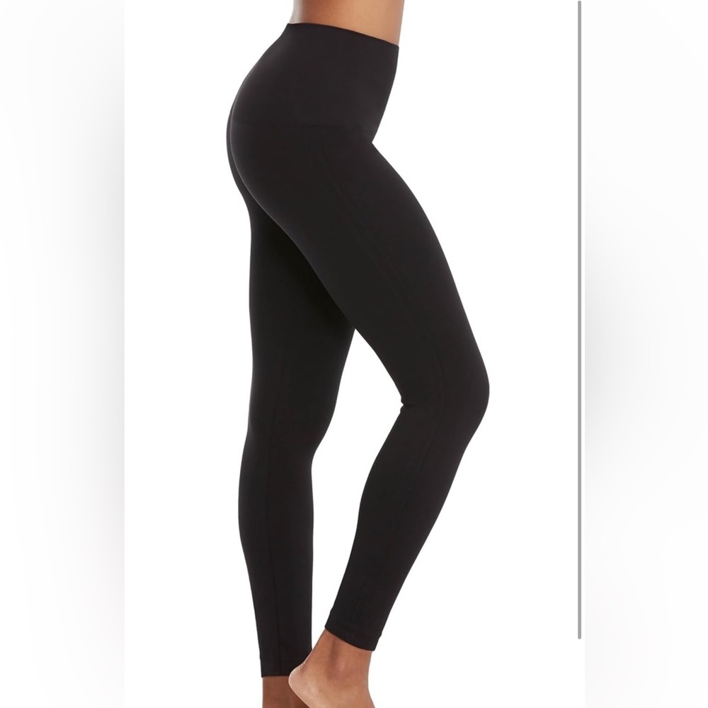 SPANX Black Look at Me Now Seamless Leggings - Picture 2 of 11